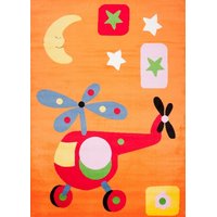 Dětský koberec VRTULNÍK - oranžový