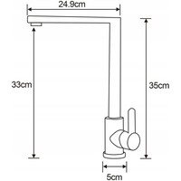 Kuchyňská baterie MEXEN GINA - inox, 672300-99