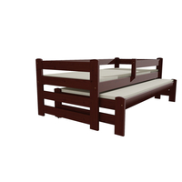 Dětská postel s výsuvnou přistýlkou z MASIVU 200x90cm bez šuplíku - DPV001