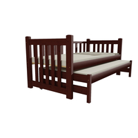 Dětská postel s výsuvnou přistýlkou z MASIVU 180x80cm bez šuplíku - DPV002