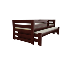 Dětská postel s výsuvnou přistýlkou z MASIVU 180x80cm bez šuplíku - DPV007