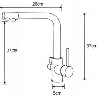 Kuchyňská baterie MEXEN DUERO se 2 vývody - inox, 671600-99