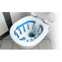 Závěsné WC MAXMAX Rea CARLO mini RIMLESS + Duroplast sedátko flat - bílé se zlatým okrajem