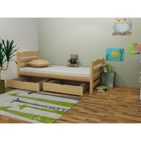 Dětská postel z MASIVU 200x80cm SE ŠUPLÍKY - M04