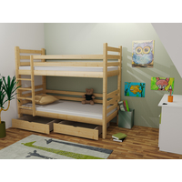 Dětská patrová postel z MASIVU 200x80cm bez šuplíku - M07