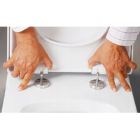 Závěsné WC MARGO RIMLESS - bílé + Duroplast sedátko slim