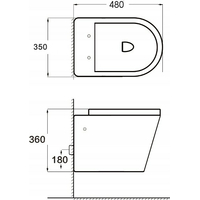 Závěsné WC RICO RIMLESS - bílé + Duroplast sedátko slimplus