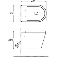 Závěsné WC RICO RIMLESS - bílé + Duroplast sedátko