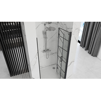 Sprchové dveře MAXMAX Rea MOLIER 90 cm s mřížkou - černé
