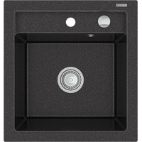 Kuchyňský granitový dřez VITO - 52 x 49 cm - černý kropenatý, 6503521000-76