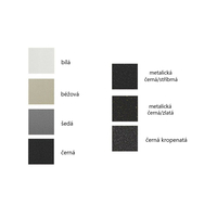 Kuchyňský granitový dřez MATIAS - 90 x 50,5 cm - metalický černý/stříbrný, 6502901505-73