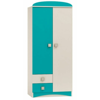 SKLADEM: Šatní skříň AQUA - TYP D - růžová/bílá SKLADEM: Šatní skříň AQUA - TYP D - růžová/bílá