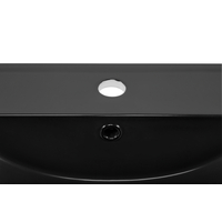 Keramické umyvadlo LAVA BLACK 60 cm DP - černé matné