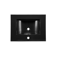 Keramické umyvadlo LAVA BLACK 60 cm DP - černé matné