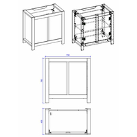 Koupelnová skříňka pod umyvadlo CLASSIC 80 cm