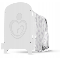 Dětské bavlněné povlečení do postýlky 120x90 cm BABYMAM PREMIUM - Peříčka s bílou