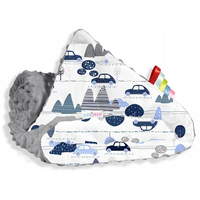Dětská deka do kočárku s polštářkem a motýlkem - BABYMAM PREMIUM set 3v1 - Retro autíčka s šedou minky