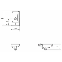 Koupelnová skříňka s umyvadlem CERSANIT - SET 887 LARA COMO 40 - OŘECH DSM (S801-188-DSM)