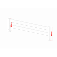 Odnímatelná zábrana z masivu na desku 20 mm - 142 cm
