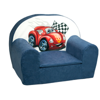 Dětské křesílko ZÁVODNÍ AUTO - tmavě modré