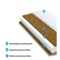 Dětská matrace MAX RELAX kokos/pěna/kokos - 5 rozměrů