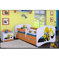 Dětská postel se šuplíkem 180x90cm BAGR - oranžová
