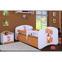 Dětská postel se šuplíkem 180x90cm PEJSEK - oranžová