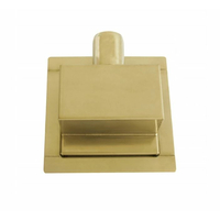 Odtokový sprchový žlab MEXEN FLAT 2v1 - hranatý - 15x15 cm - zlatý