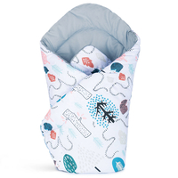 Oboustranná zavinovačka pro miminka 80x80 cm BABY - Cesta ježka/šedá