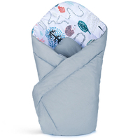 Oboustranná zavinovačka pro miminka 80x80 cm BABY - Cesta ježka/šedá