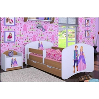 Dětská postel se šuplíkem 180x90cm PRINC A PRINCEZNA - buk