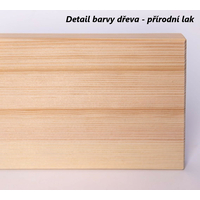 Dětská patrová postel z masivu borovice BORIS se šuplíky 200x90 cm - přírodní