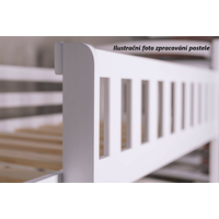 Dětská patrová postel z masivu borovice BORIS se šuplíky 200x90 cm - přírodní