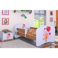Dětská postel bez šuplíku 160x80cm MEDVÍDEK S BALONKY - buk