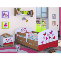 Dětská postel se šuplíkem 160x80cm LOVE - buk