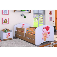 Dětská postel se šuplíkem 180x90cm MEDVÍDEK S BALONKY - buk