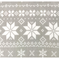 Deka NORDIC 170x200 cm - vánoční vzor - světle šedá