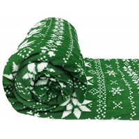 Deka NORDIC 170x200 cm - vánoční vzor - zelená