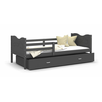 Dětská postel se šuplíkem MAX S - 190x80 cm - šedá - vláček