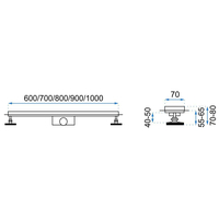 Odtokový sprchový žlab MAXMAX Rea NEO 2v1 PRO - světle zlatý zrcadlový - s otočným sifonem
