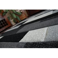 Moderní koberec ČERNO-STŘÍBRNÝ H201-8403 80x470 cm