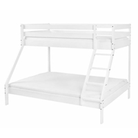 Dětská patrová postel s rozšířeným spodním lůžkem z MASIVU BUK - MAXIM 200x90cm - bílá
