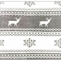 Vánoční polštář NORDIC 40x40 cm - šedý se sobem