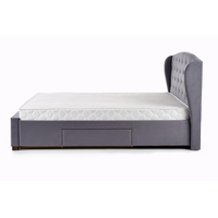 Postel z masivu se šuplíky SABRINA 200x160 cm - čalouněná - zelená