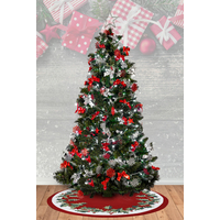 Vánoční podložka pod stromeček HOLLY BERRY - 90 cm - červená
