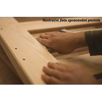 Dětská patrová postel z masivu borovice BORIS se šuplíky 200x90 cm - přírodní