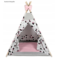 Dětský stan TEEPEE (TÝPÍ) MYŠKA MINNIE s doplňky - šedo/modrý