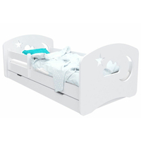 Dětská postel se šuplíkem 180x90 cm s výřezem NOČNÍ OBLOHA + matrace ZDARMA!