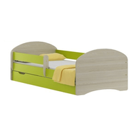 Dětská postel se šuplíkem APPLE 140x70 cm - jasan coimbra / tyrkysová
