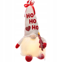 Vánoční LED skřítek 36 cm - "HO HO HO"